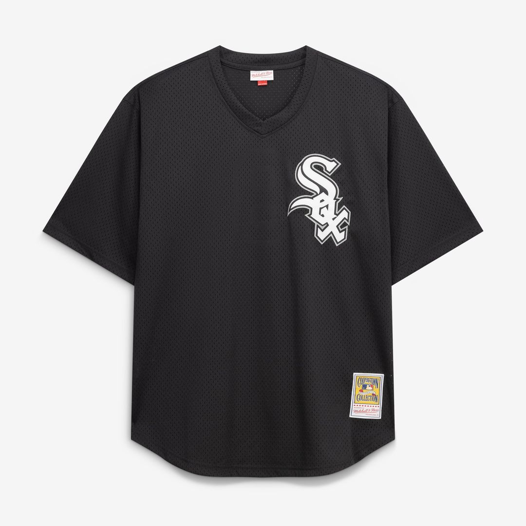Chicago White Sox Bo Jackson Mitchell & Ness Black Cooperstown Collection Big & Tall Mesh Batting Practice Jersey product