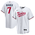Minnesota Twins Joe Mauer Nike White Home Retired Player Replica Jersey product image 1, provided for visual reference and