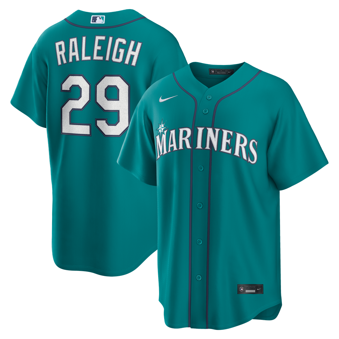 Seattle Mariners Cal Raleigh Nike Cream Alternate Replica Jersey product image 7, provided for visual reference and product