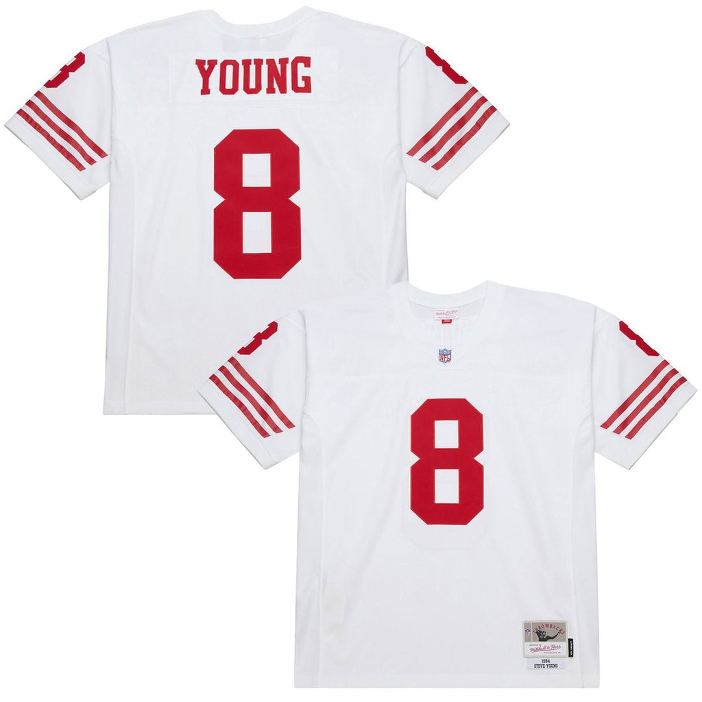 San Francisco 49ers Steve Young Mitchell & Ness White 1994 Legacy Replica Jersey product image 1, provided for visual