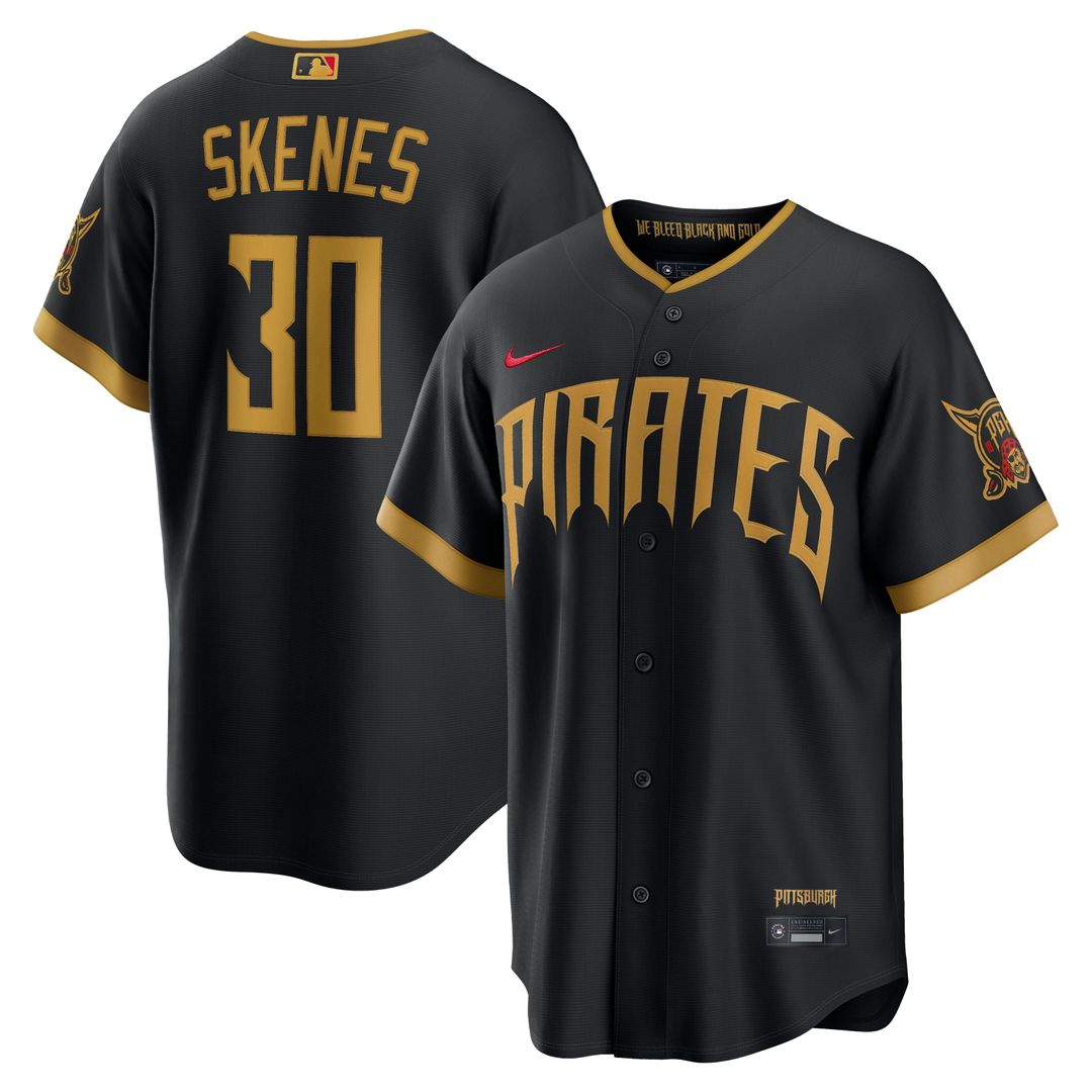 Pittsburgh Pirates Paul Skenes Nike Black 2026 City Connect Stadium Jersey product image 1, provided for visual reference
