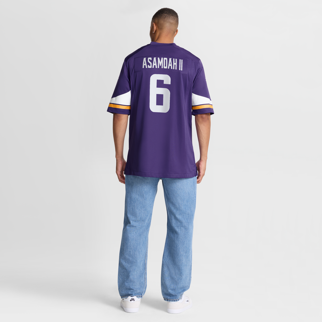 Minnesota Vikings Brian Asamoah II Nike Purple Game Jersey product image 8, provided for visual reference and product detail