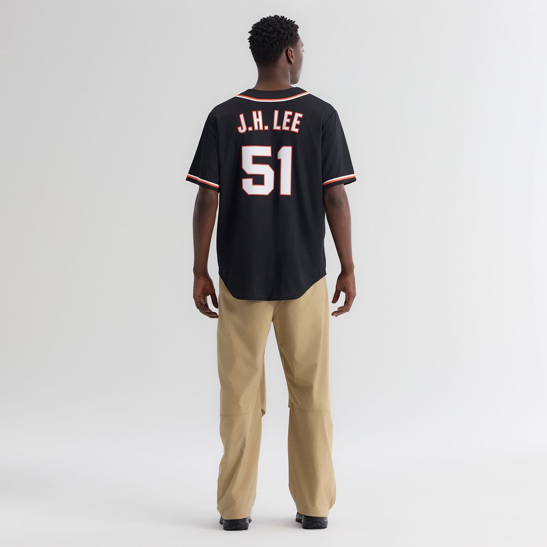 San Francisco Giants Jung Hoo Lee Nike Fashion Replica Black Out Jersey product image 5, provided for visual reference and