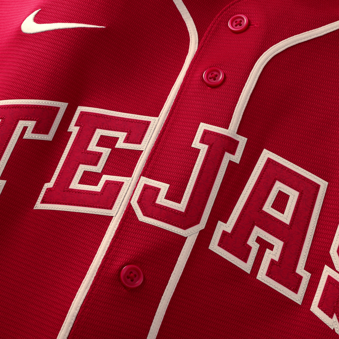 Texas Rangers Nike Red 2026 City Connect Stadium Jersey product image 10, provided for visual reference and product detail