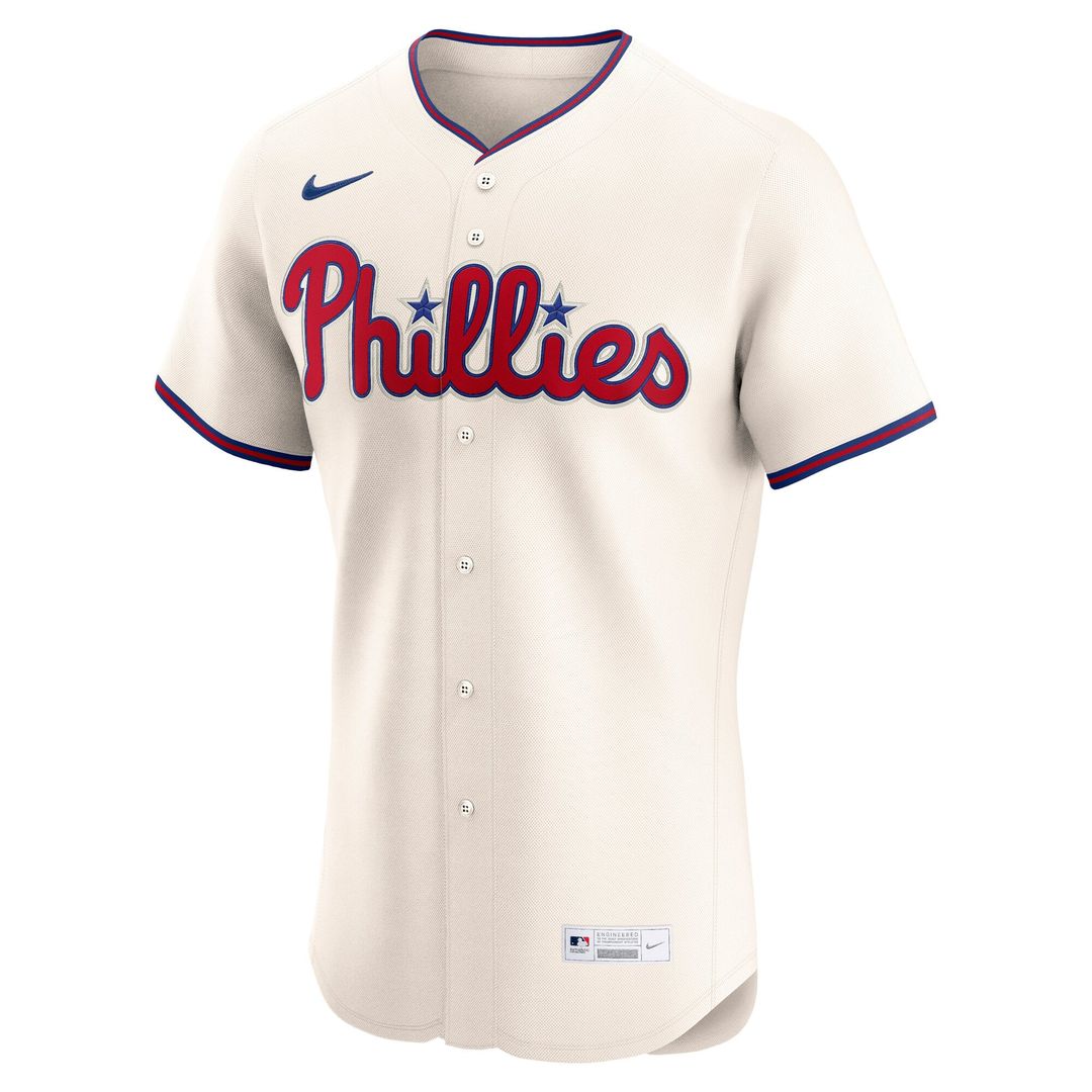 Philadelphia Phillies Nike White Home Elite Jersey product image 17, provided for visual reference and product detail review