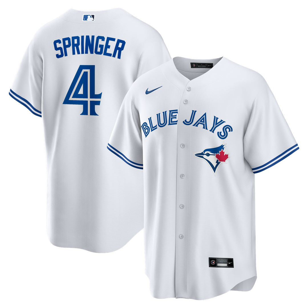 Toronto Blue Jays George Springer Nike White Home Replica Jersey product image 1, provided for visual reference and product