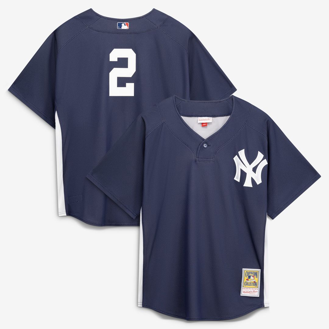 New York Yankees Derek Jeter Mitchell & Ness Navy Authentic Batting Practice Jersey product image 1, provided for visual