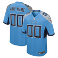 Tennessee Titans Nike Light Blue Alternate Custom Game Jersey product image 1, provided for visual reference and product