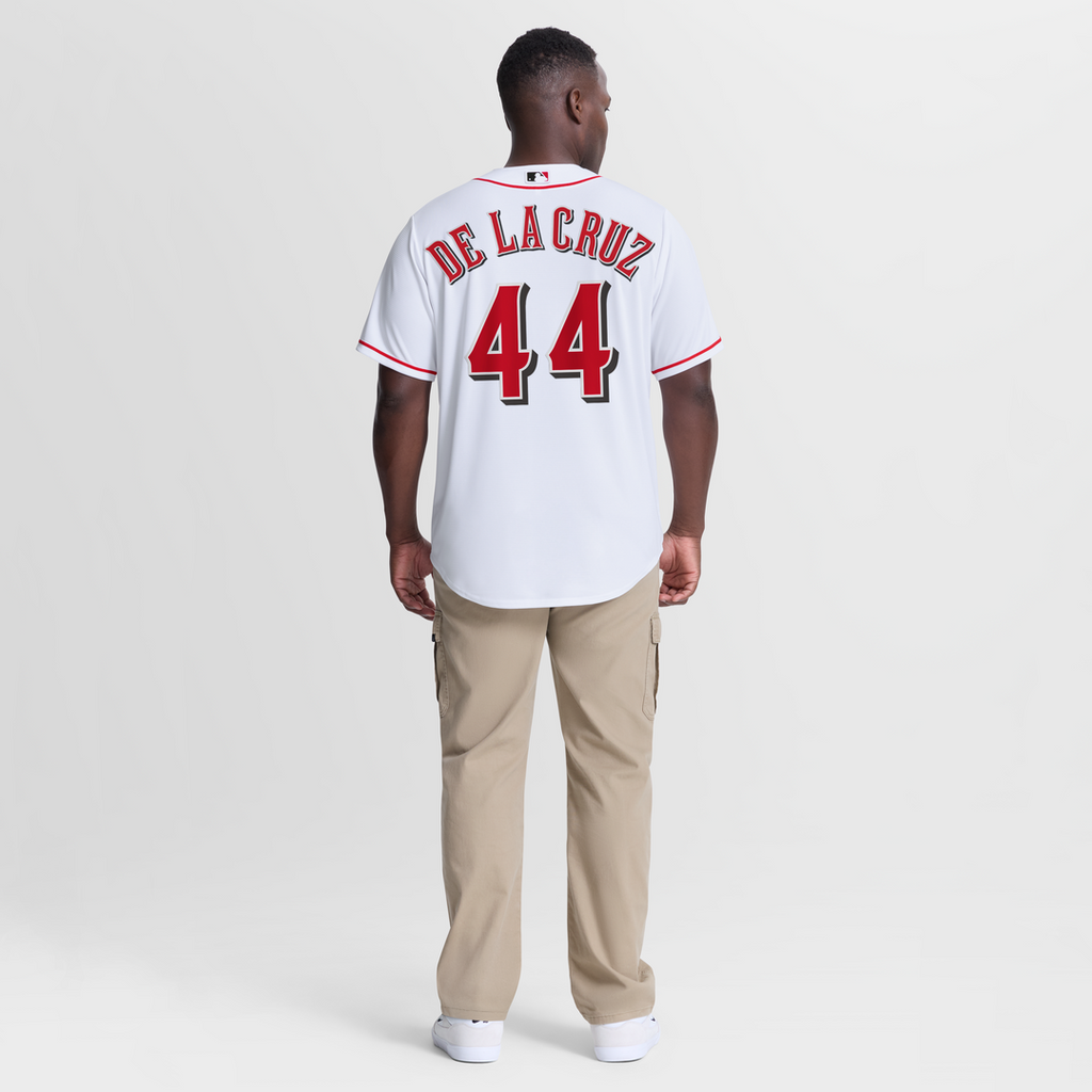 Cincinnati Reds Elly De La Cruz Nike White Home Replica Jersey product image 5, provided for visual reference and product