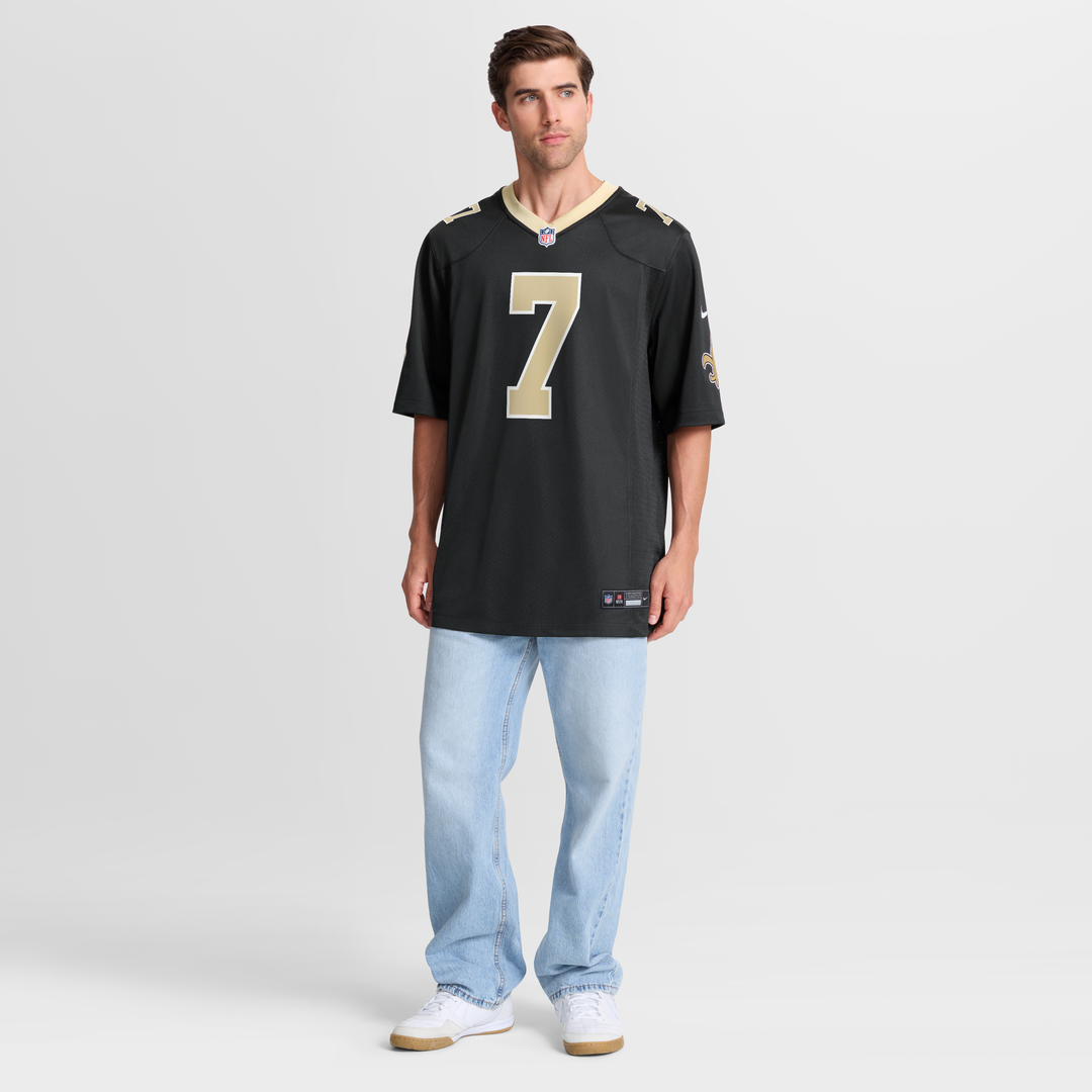 New Orleans Saints Taysom Hill Nike Black Game Jersey product image 15, provided for visual reference and product detail