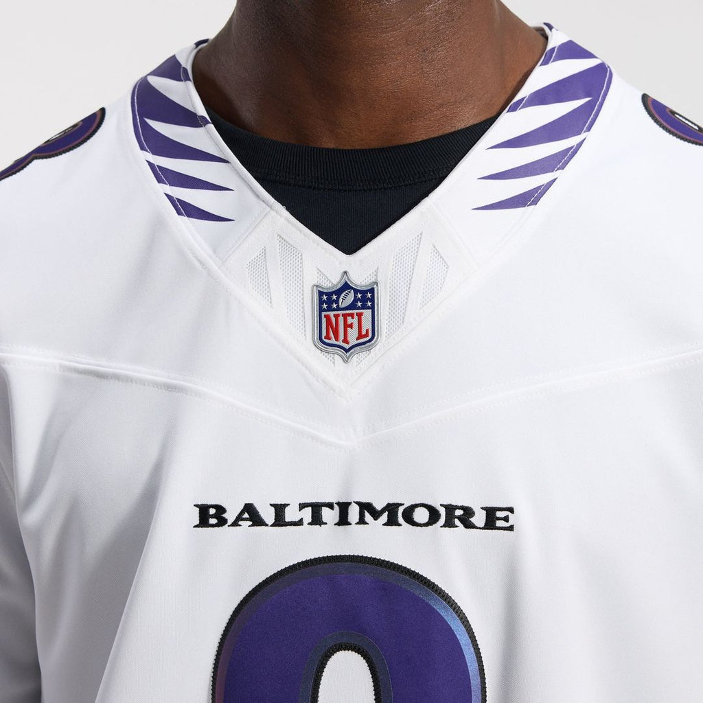 Baltimore Ravens Lamar Jackson Nike White Vapor F.U.S.E. Stitched Limited Jersey product image 9, provided for visual