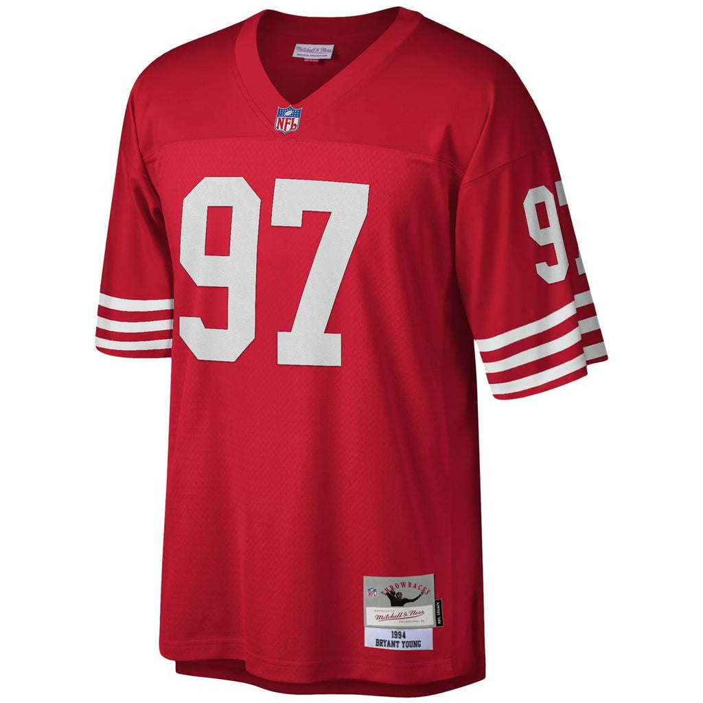 San Francisco 49ers Bryant Young Mitchell & Ness Scarlet Legacy Replica Jersey product image 2, provided for visual