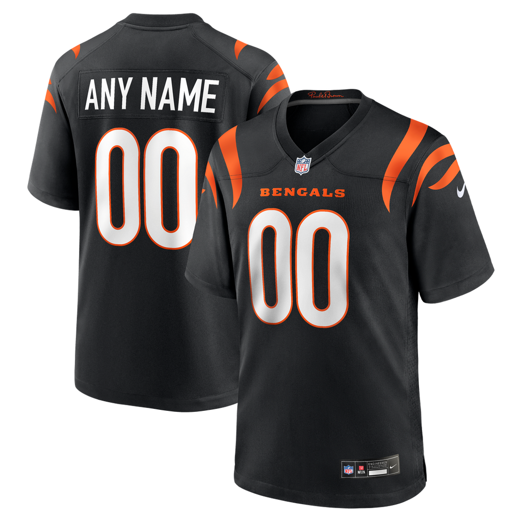 Cincinnati Bengals Nike Black Game Custom Jersey product image 9, provided for visual reference and product detail review