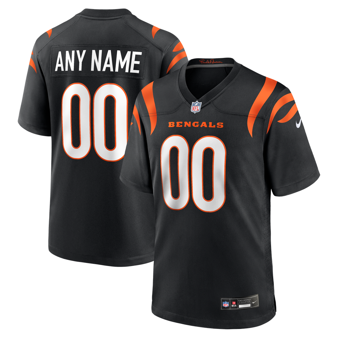 Cincinnati Bengals Nike Black Game Custom Jersey product image 9, provided for visual reference and product detail review