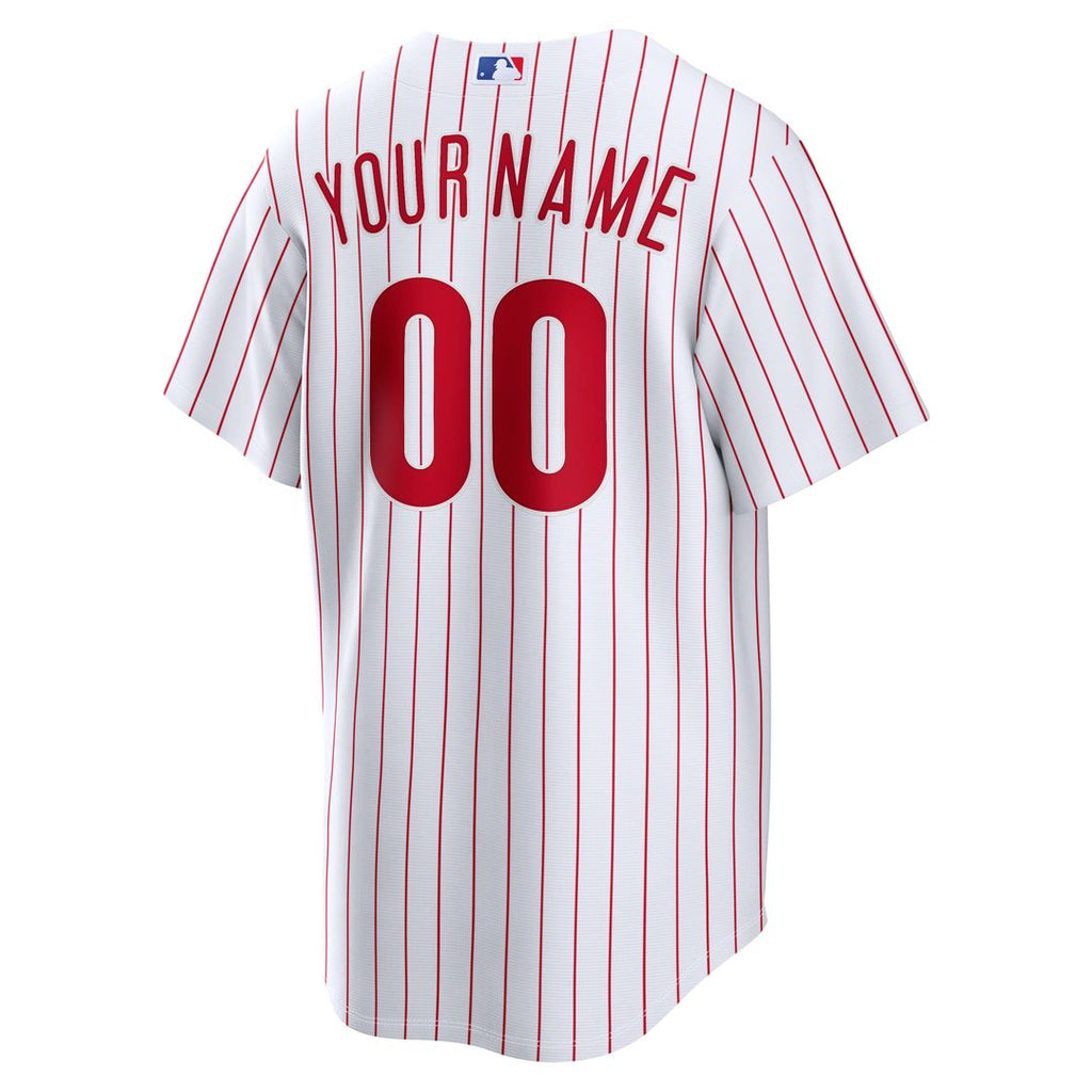 Philadelphia Phillies Nike White Home Stadium Custom Jersey product image 3, provided for visual reference and product