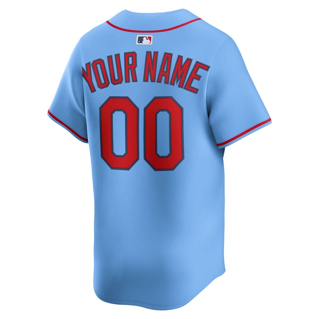 St. Louis Cardinals Nike Light Blue Alternate Limited Custom Jersey product image 3, provided for visual reference and