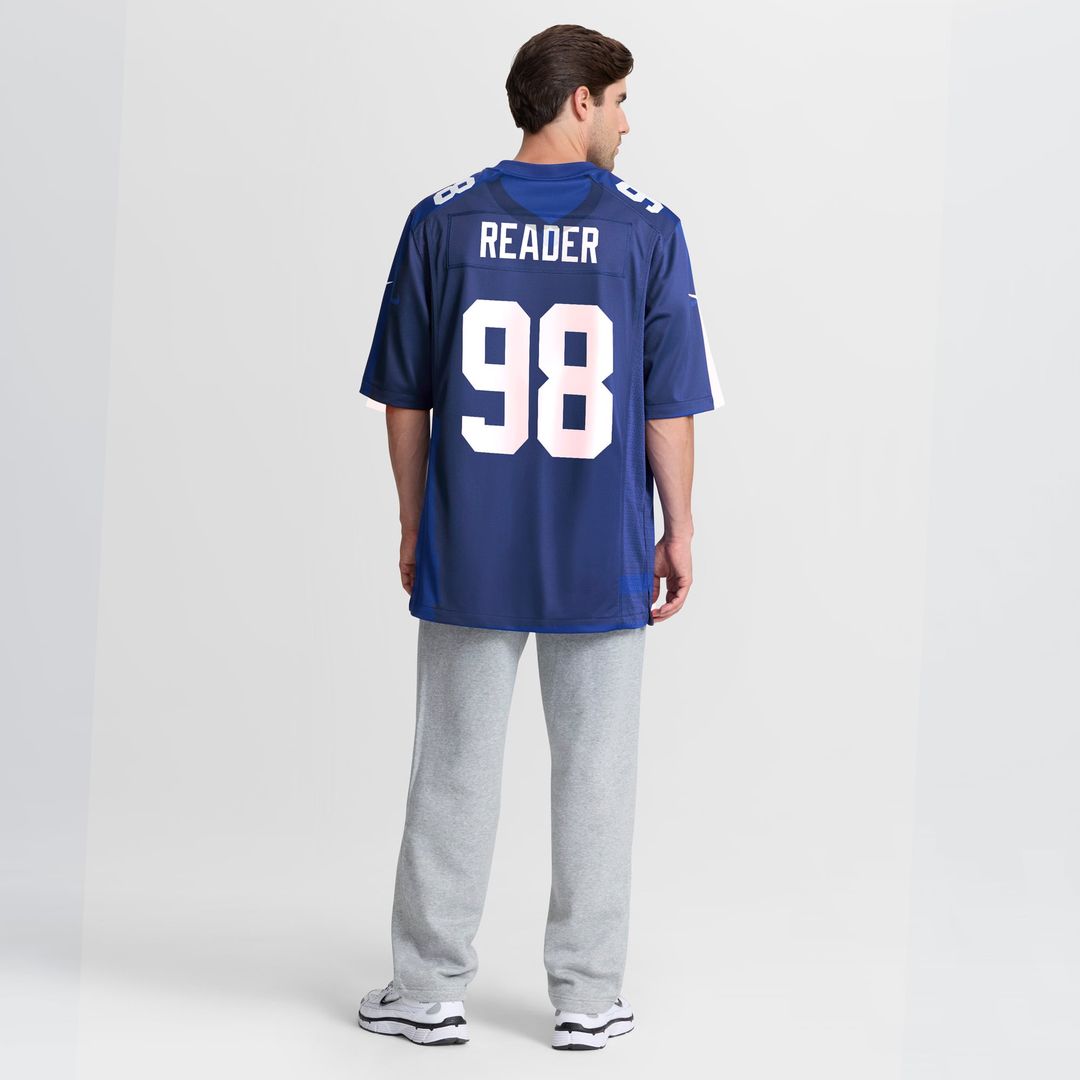 New York Giants D.J. Reader Nike Royal Game Jersey product image 5, provided for visual reference and product detail review