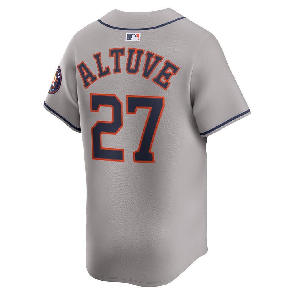 Houston Astros Jose Altuve Nike Gray Road Limited Player Jersey product image 6, provided for visual reference and product
