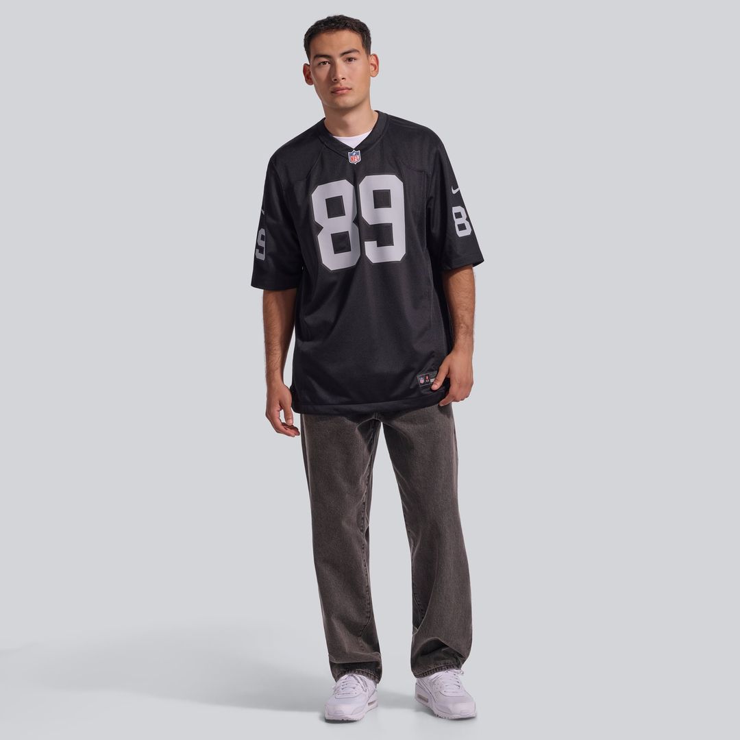 Las Vegas Raiders Brock Bowers Nike Black Player Game Jersey product image 4, provided for visual reference and product