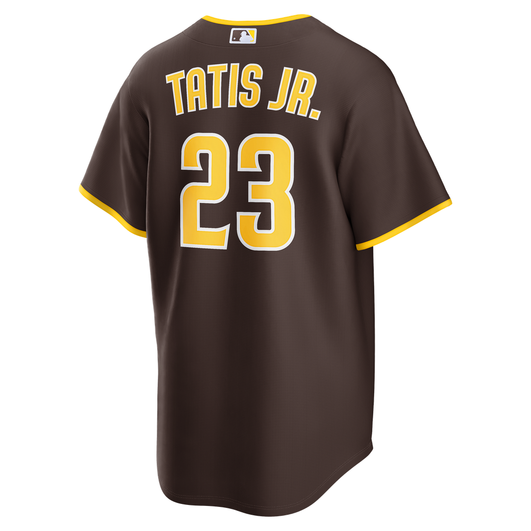 San Diego Padres Fernando Tatis Jr. Nike Brown Road Replica Jersey product image 3, provided for visual reference and