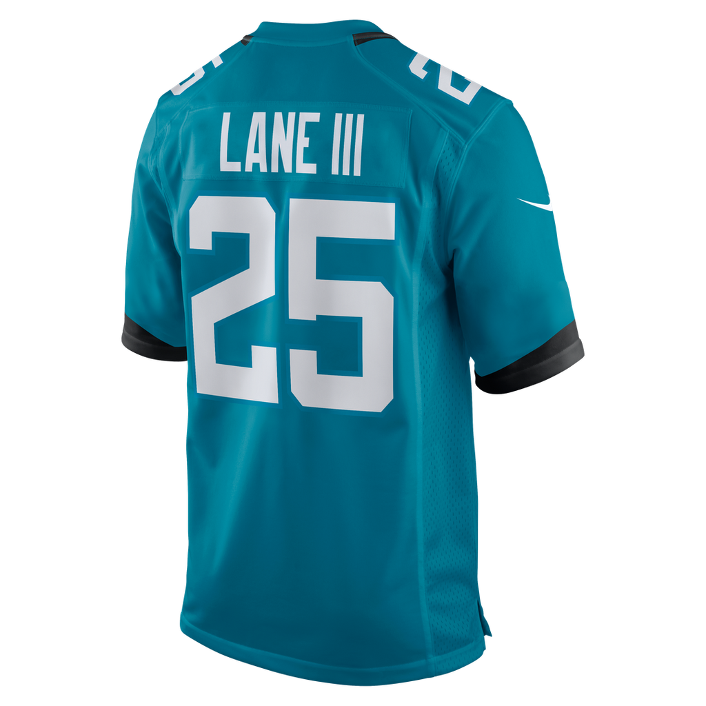 Jacksonville Jaguars Rayuan Lane III Nike Teal Team Game Jersey product image 3, provided for visual reference and product