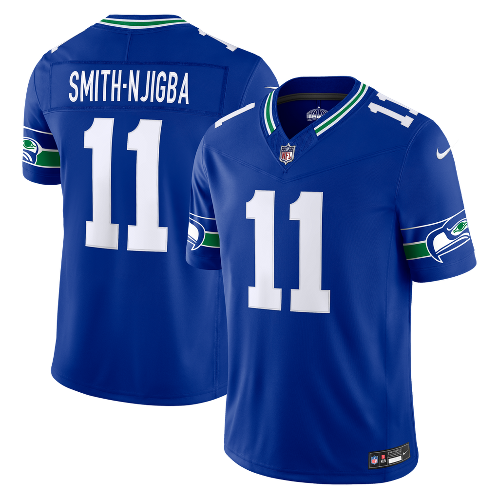 Seattle Seahawks Jaxon Smith-Njigba Nike White Vapor F.U.S.E. Stitched Limited Jersey product image 10, provided for visual