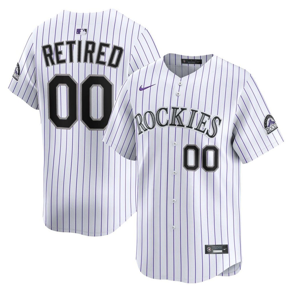 Colorado Rockies Nike White Home Limited Pick-A-Player Retired Roster Jersey product image 1, provided for visual reference