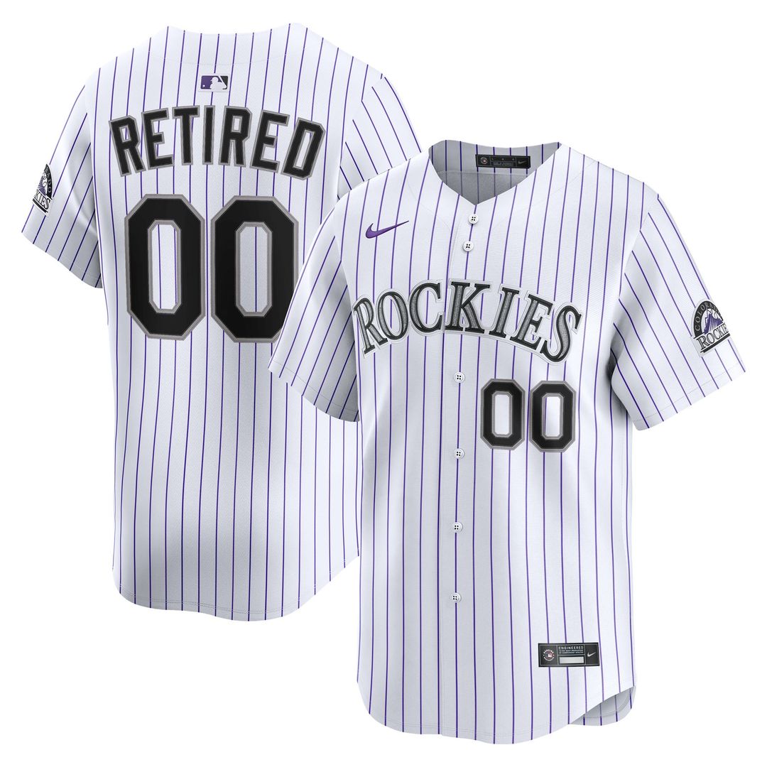 Colorado Rockies Nike White Home Limited Pick-A-Player Retired Roster Jersey product image 1, provided for visual reference