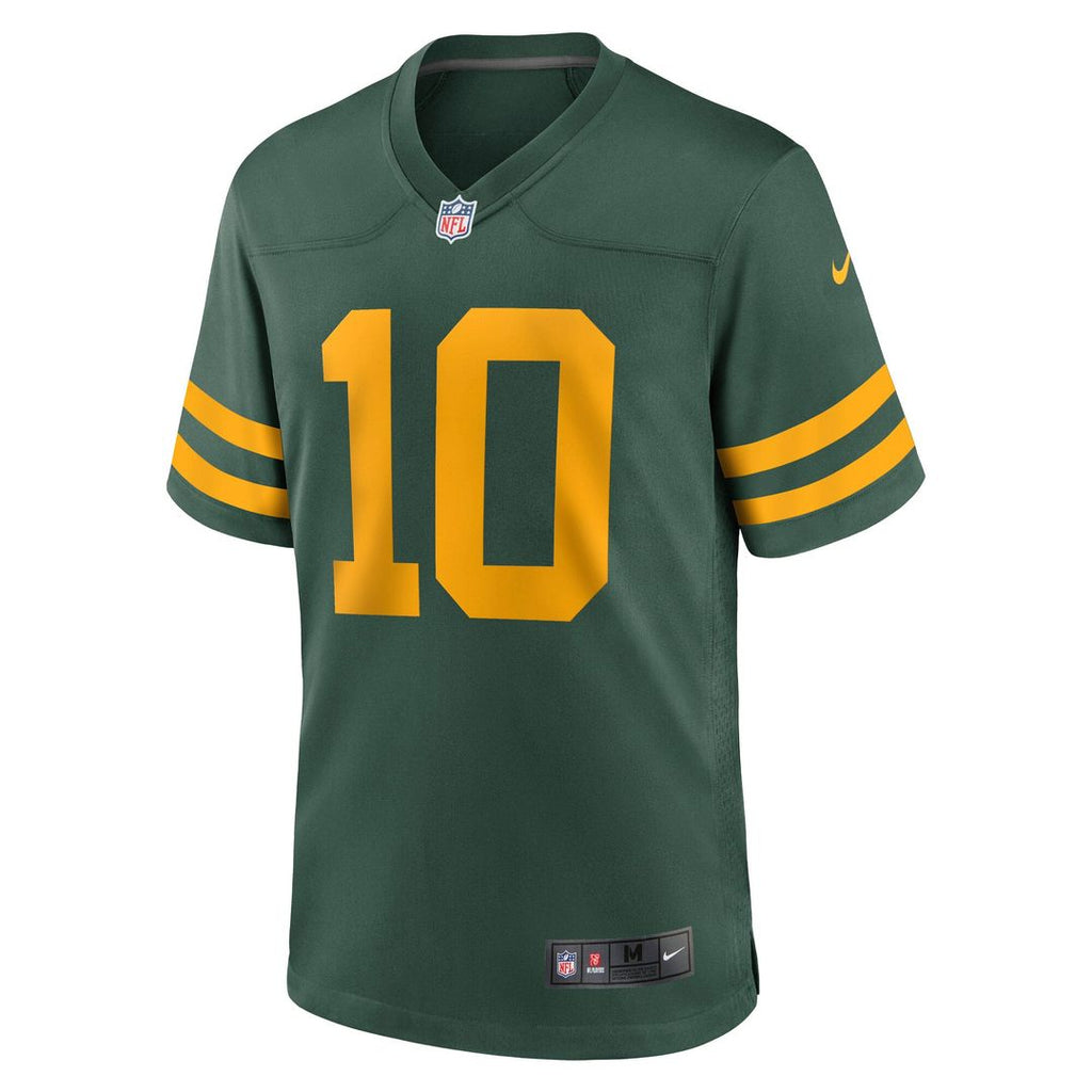 Green Bay Packers Jordan Love Nike Green Alternate Game Jersey product image 2, provided for visual reference and product