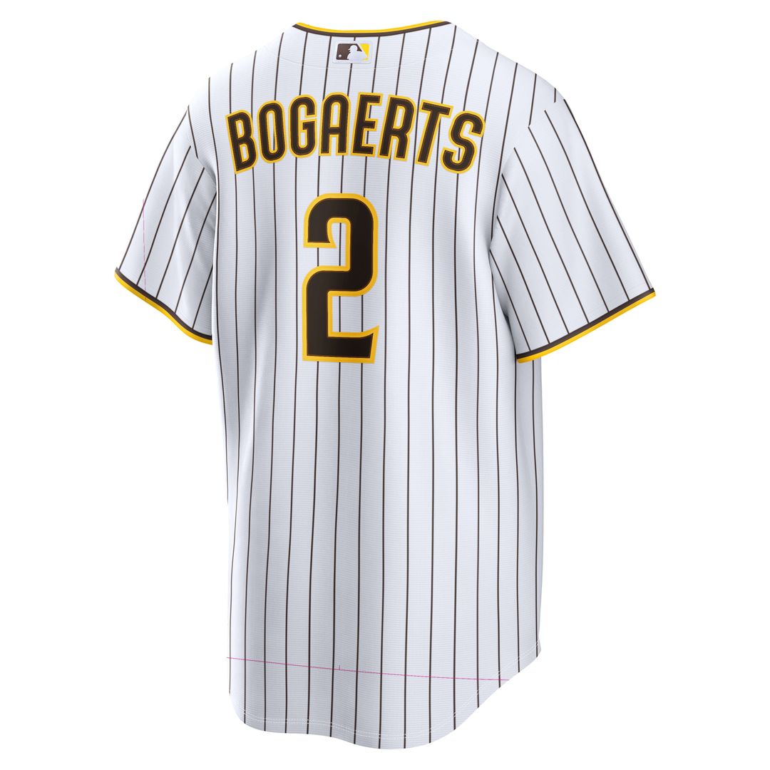 San Diego Padres Xander Bogaerts Nike White Home Replica Jersey product image 3, provided for visual reference and product