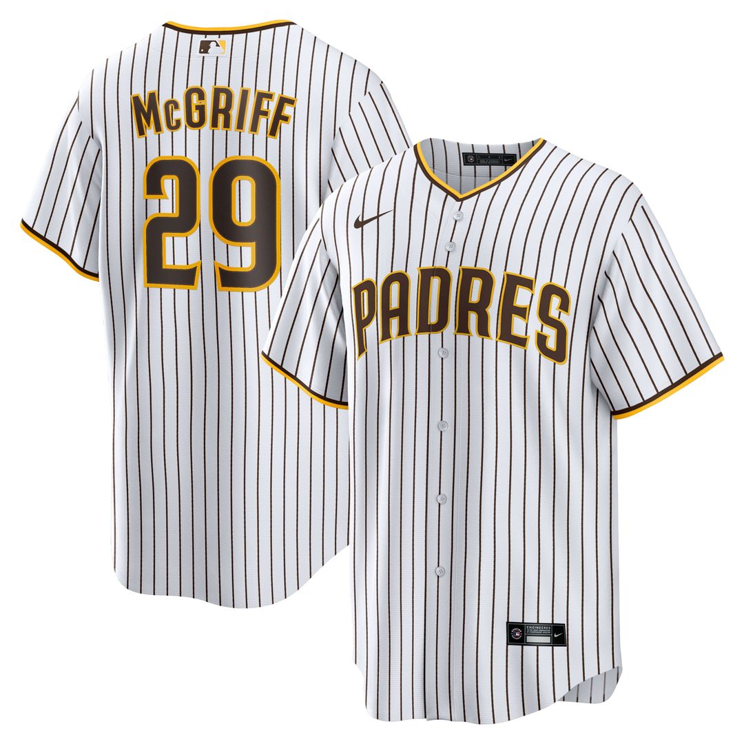 San Diego Padres Fred McGriff Nike White Home Retired Player Replica Jersey product image 1, provided for visual reference