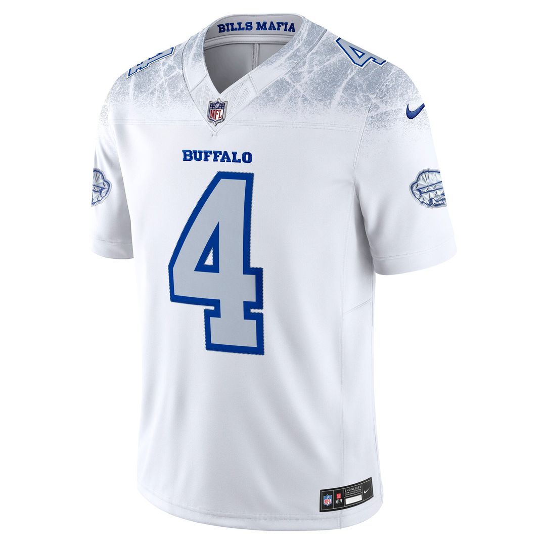 Buffalo Bills James Cook III Nike White Rivalries Collection Stitched Limited Jersey product image 2, provided for visual