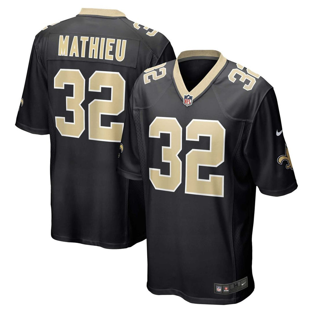 New Orleans Saints Tyrann Mathieu Nike Black Game Jersey product image 1, provided for visual reference and product detail