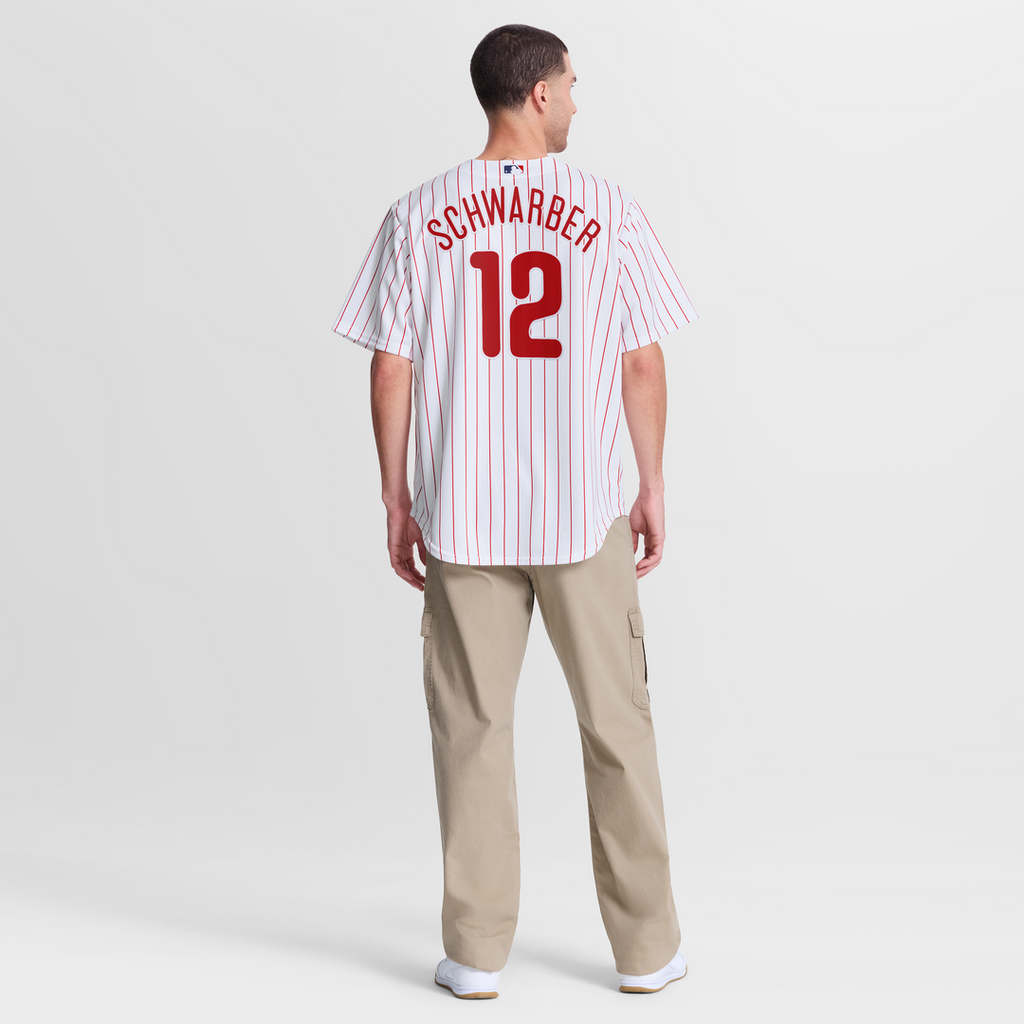 Philadelphia Phillies Kyle Schwarber Nike White Home Replica Jersey product image 7, provided for visual reference and