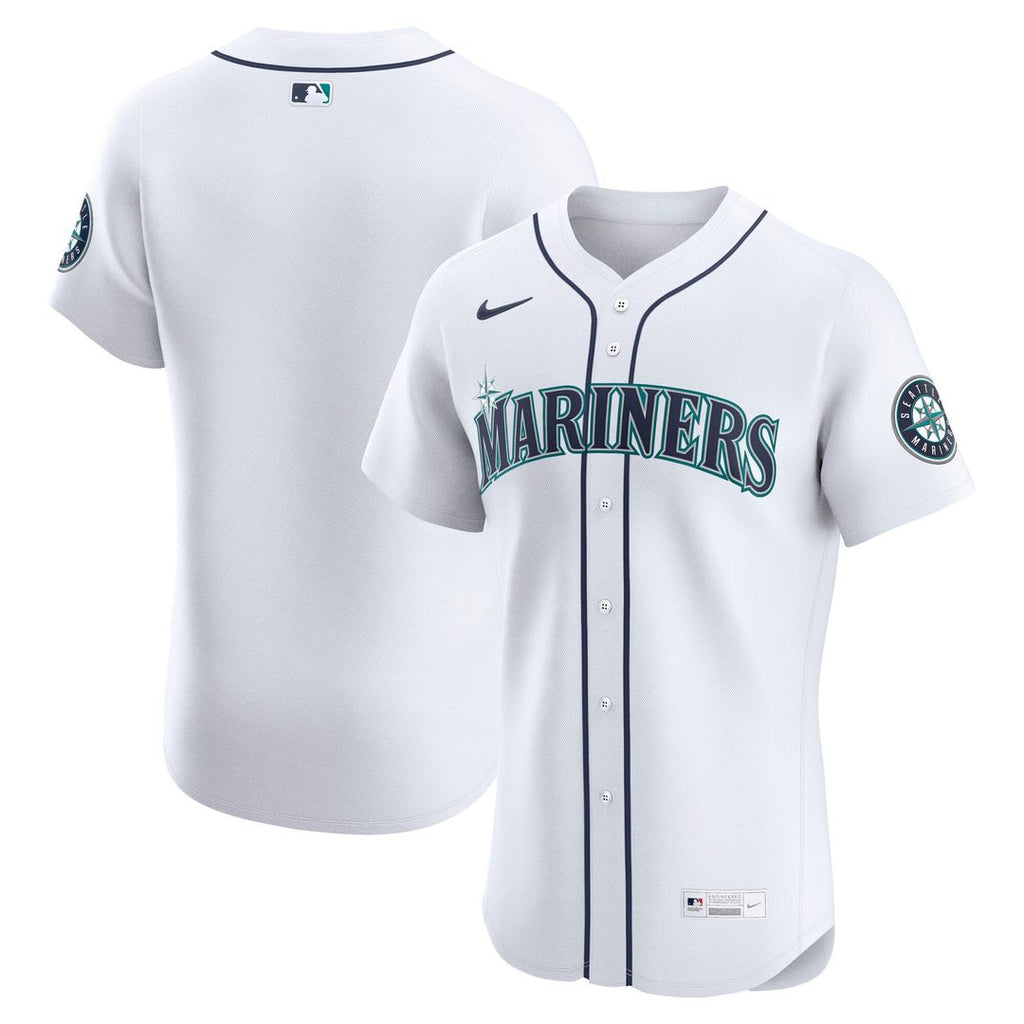 Seattle Mariners Nike White Home Elite Jersey product image 1, provided for visual reference and product detail review