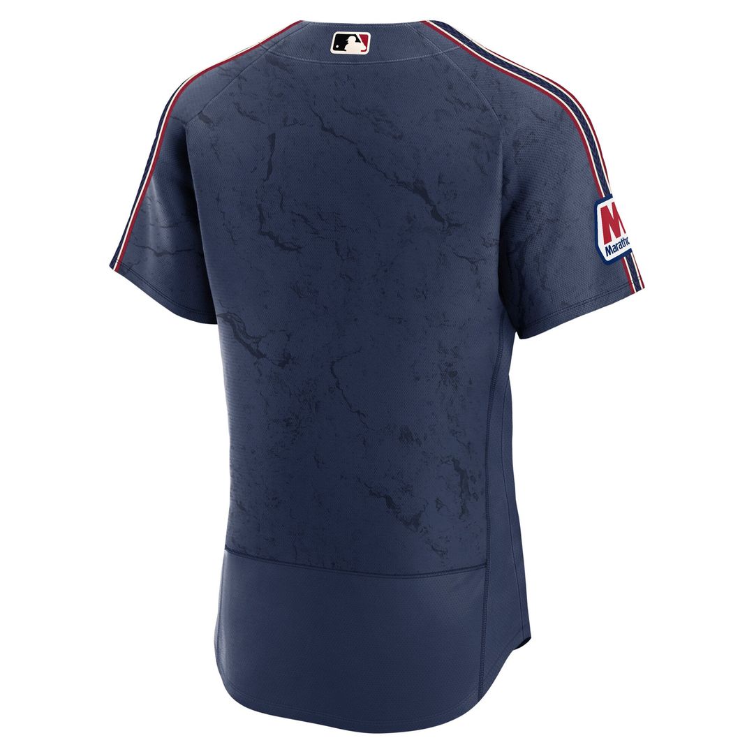 Cleveland Guardians Nike Navy City Connect Authentic Sponsor Patch Jersey product image 3, provided for visual reference and