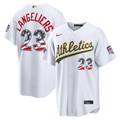2026 All-Star Edition Stars & Stripes Athletics Shea Langeliers Nike White Stadium Jersey product image 1, provided for