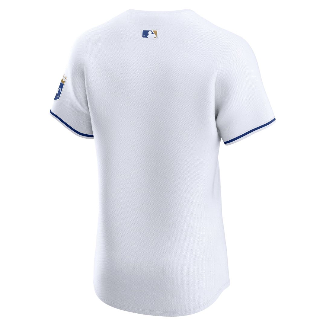 Kansas City Royals Nike White Home Elite Jersey product image 6, provided for visual reference and product detail review