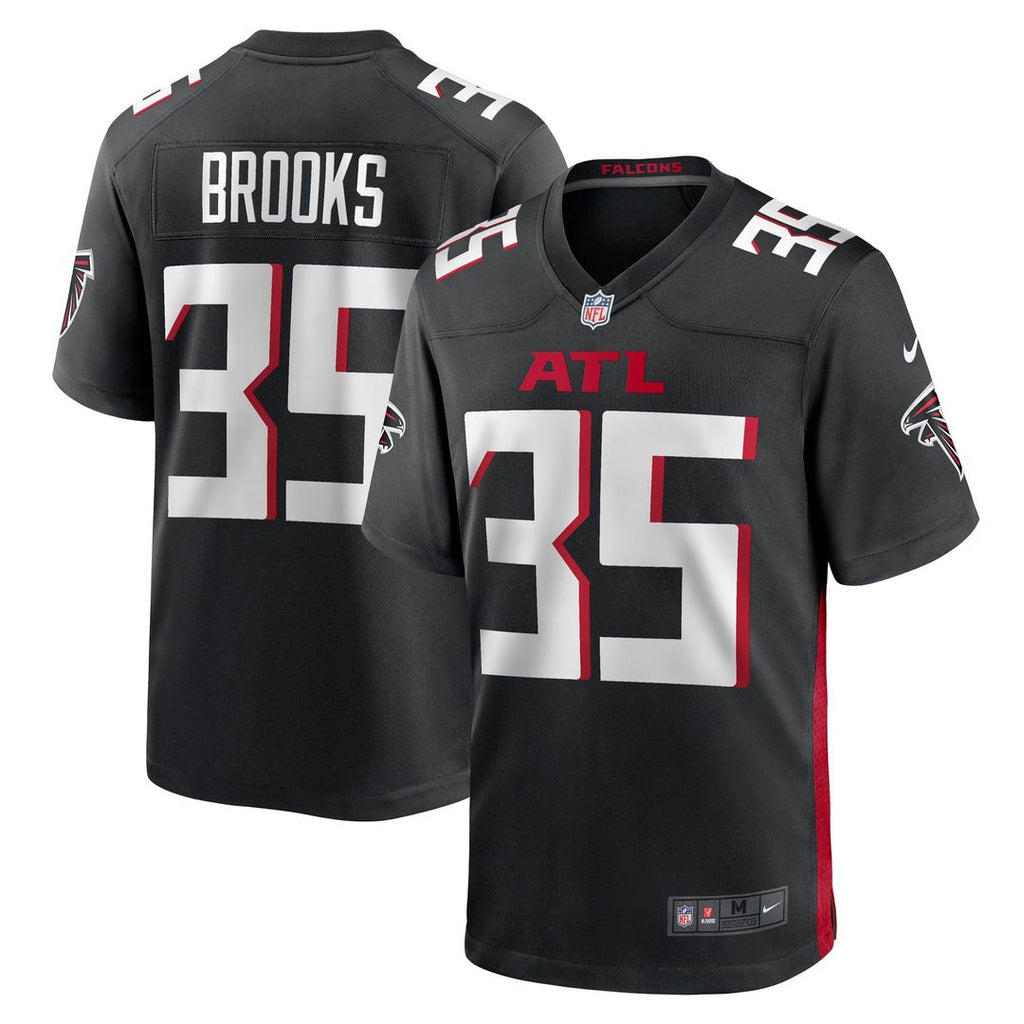 Atlanta Falcons Natrone Brooks Nike Black Team Game Jersey product image 1, provided for visual reference and product detail