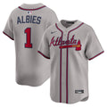 Atlanta Braves Ozzie Albies Nike Gray Road Limited Player Jersey product image 1, provided for visual reference and product
