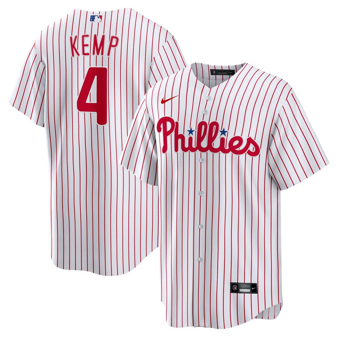 Philadelphia Phillies Otto Kemp Nike White Home Replica Jersey product image 1, provided for visual reference and product