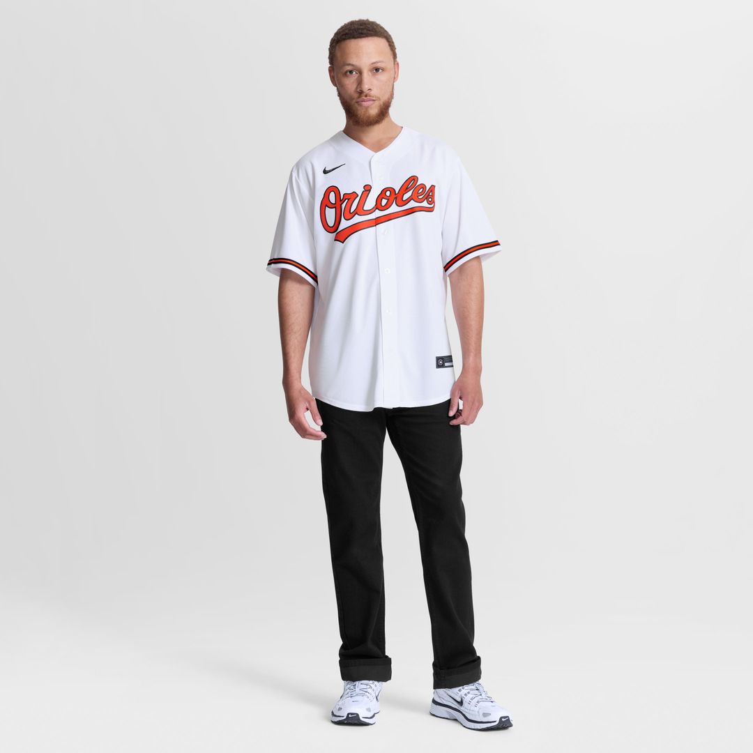 Baltimore Orioles Nike White Home Replica Jersey product image 2, provided for visual reference and product detail review