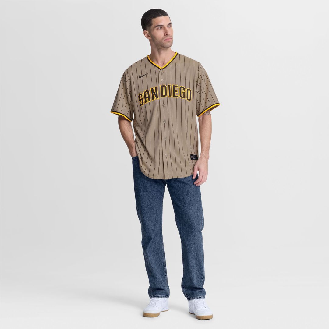 San Diego Padres Fernando Tatis Jr. Nike Brown Road Replica Jersey product image 10, provided for visual reference and