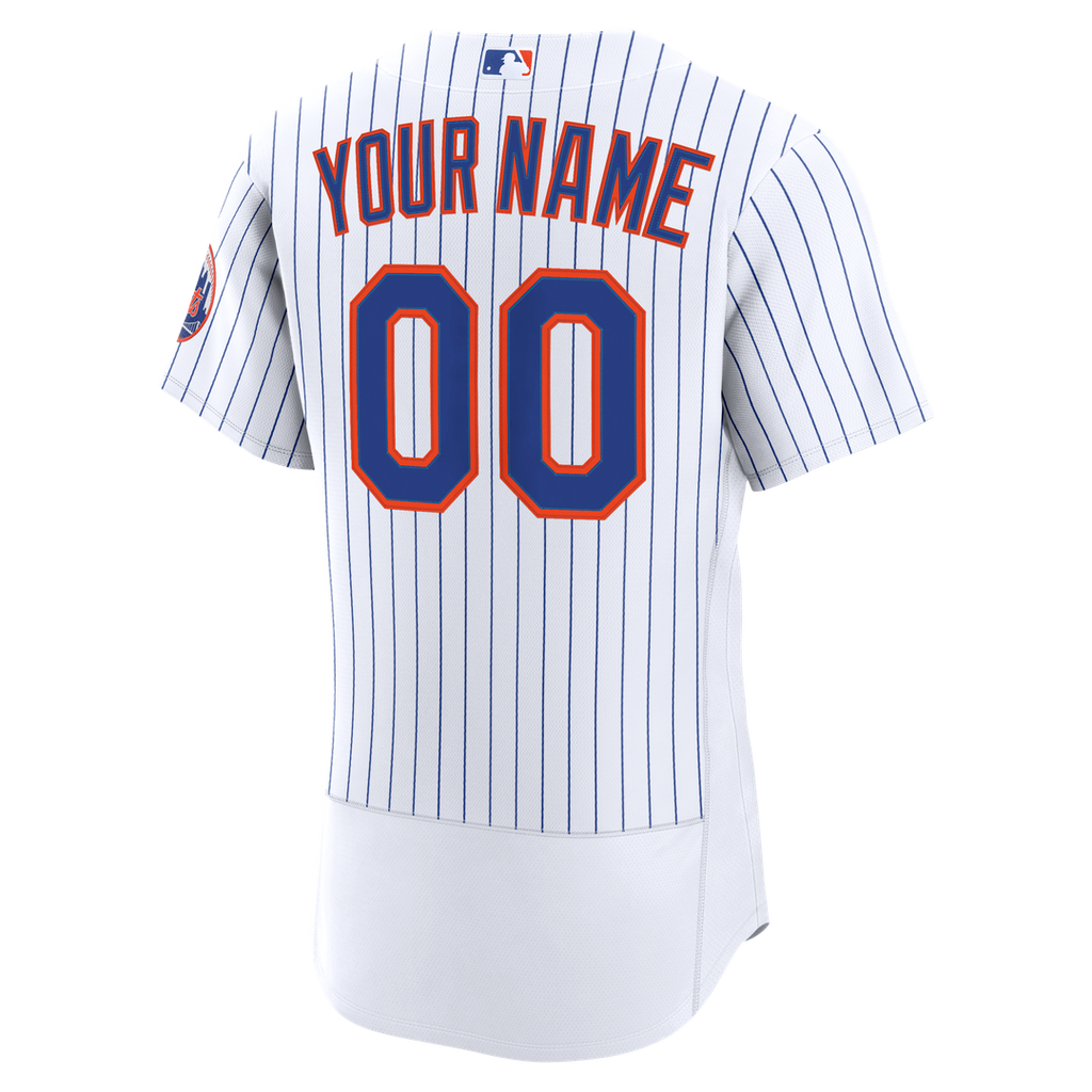 New York Mets Nike White Home Authentic Custom Jersey product image 3, provided for visual reference and product detail