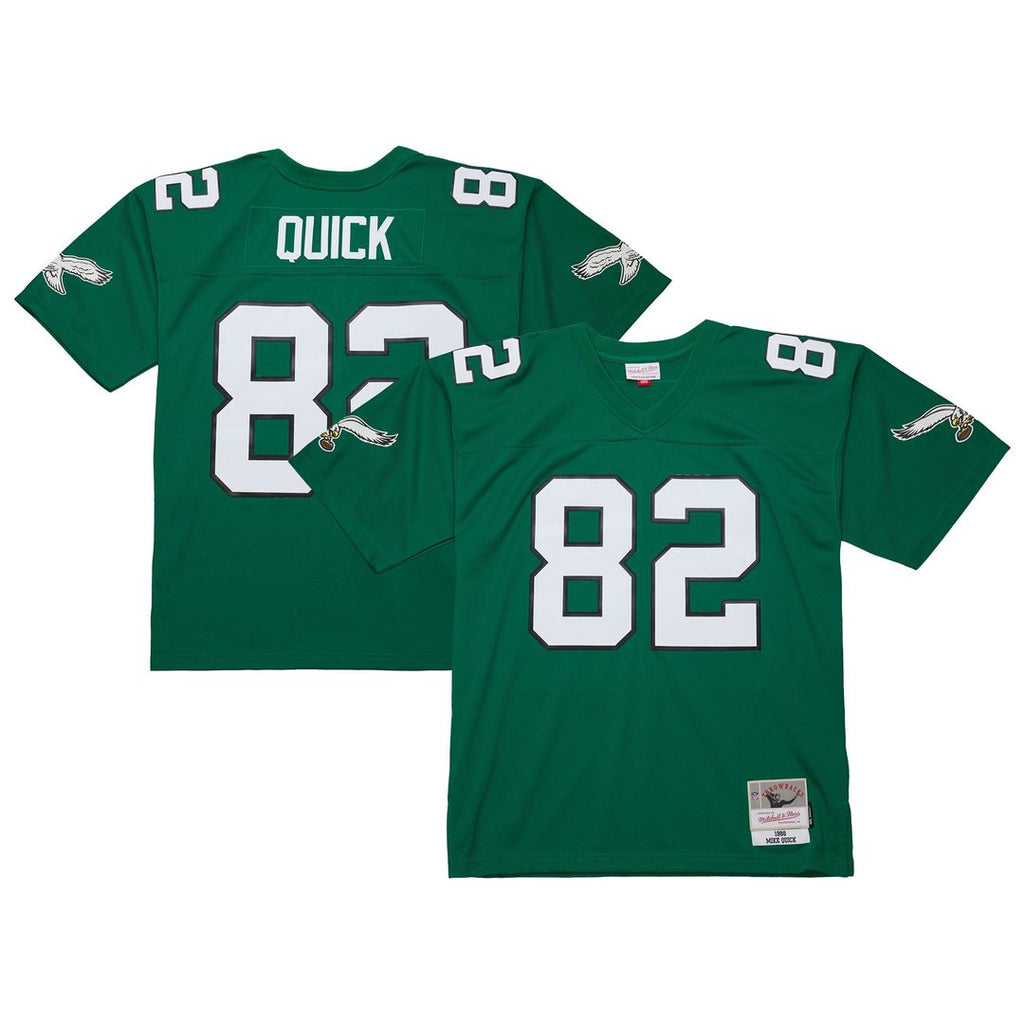 Philadelphia Eagles Mike Quick Mitchell & Ness Kelly Green Legacy Replica Jersey product image 1, provided for visual