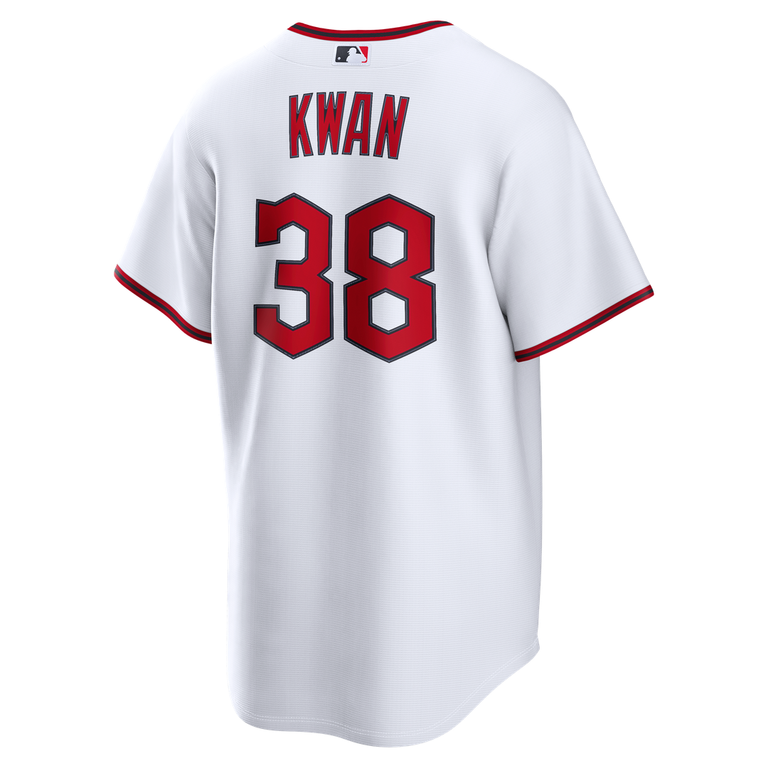 Cleveland Guardians Steven Kwan Nike White Home Replica Jersey product image 3, provided for visual reference and product