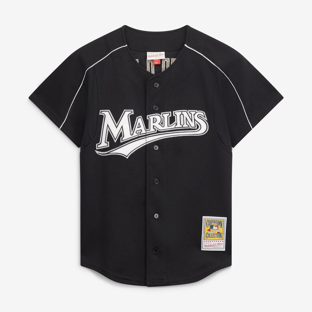 Florida Marlins Dontrelle Willis Mitchell & Ness Black Cooperstown Collection Mesh Batting Practice Button-Up Jersey product
