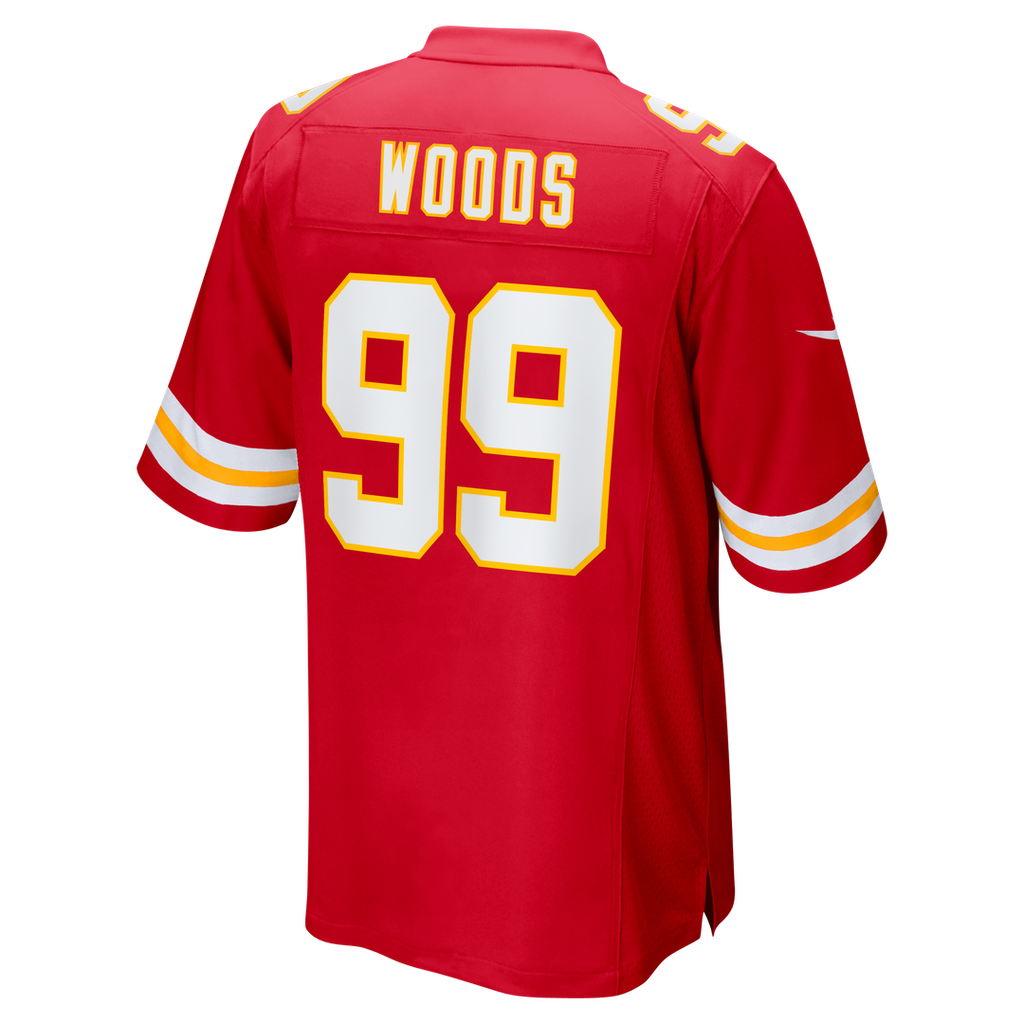 Kansas City Chiefs Peter Woods Nike Red Team Game Jersey product image 5, provided for visual reference and product detail