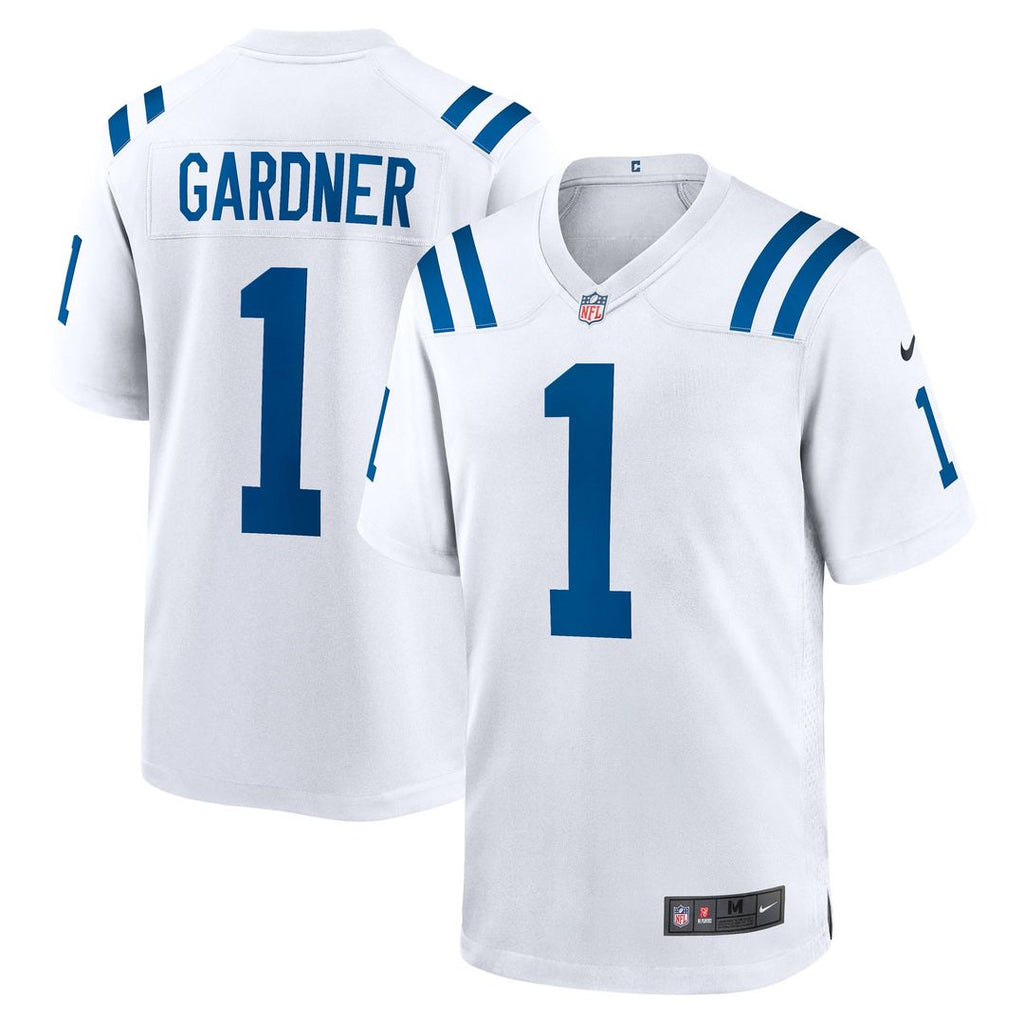 Indianapolis Colts Ahmad Sauce Gardner Nike White Game Jersey product image 1, provided for visual reference and product
