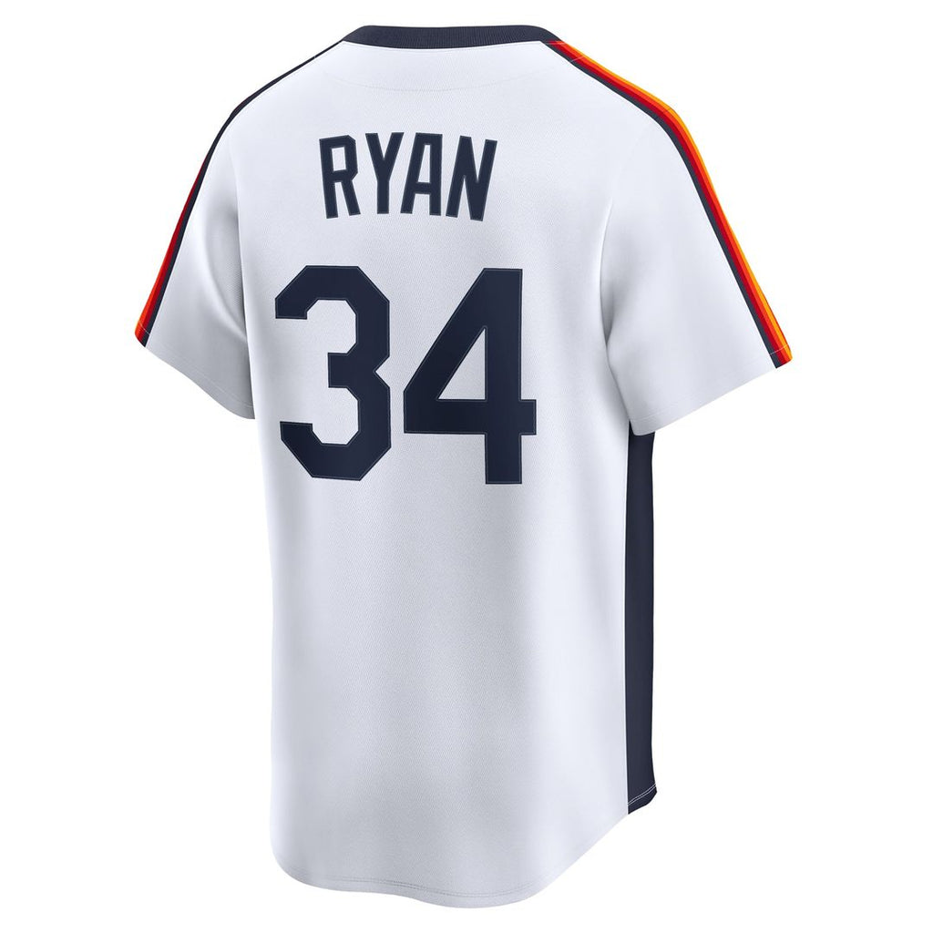 Houston Astros Nolan Ryan Nike White Throwback Cooperstown Collection Limited Jersey product image 3, provided for visual